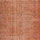 Orange Over-Dyed Handmade Turkish Area Rug for Modern Home & Office Decor