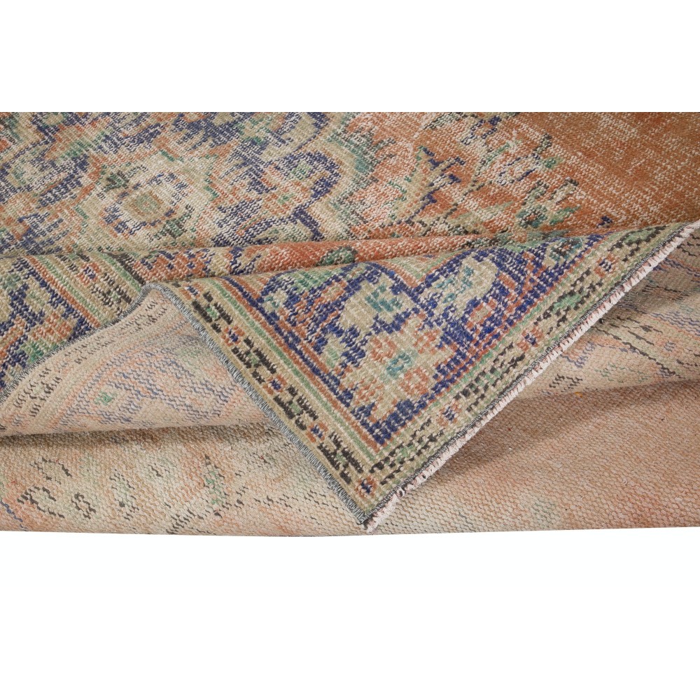 Vintage Turkish Oriental Rug, Tribal Style Wool Hand Knotted Carpet