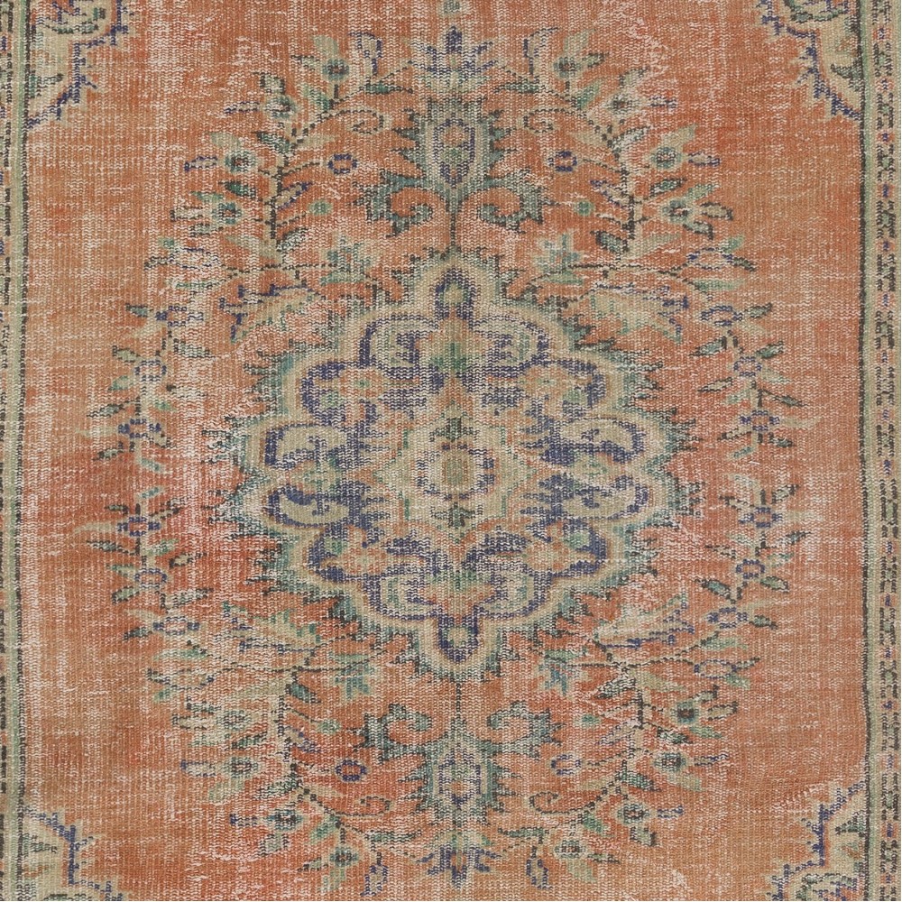 Vintage Turkish Oriental Rug, Tribal Style Wool Hand Knotted Carpet