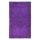 Decorative Area Rug in Purple Color for Modern Interiors, Hand-Knotted in Turkey