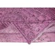 Contemporary Turkish Pink Rug, Handmade Decorative Carpet,  Wool Living Room Rug