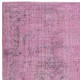 Light Pink Wool Area Rug for Modern Interiors, Handmade in Turkey
