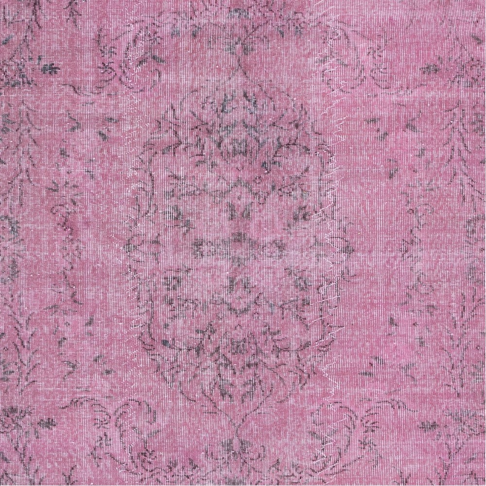 Light Pink Wool Area Rug for Modern Interiors, Handmade in Turkey