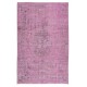 Light Pink Wool Area Rug for Modern Interiors, Handmade in Turkey