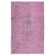 Light Pink Wool Area Rug for Modern Interiors, Handmade in Turkey