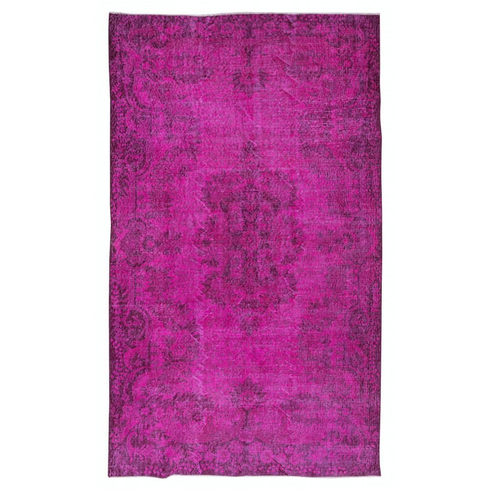 Pink Area Rug for Modern Interiors, Handmade in Turkey