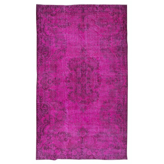 Pink Area Rug for Modern Interiors, Handmade in Turkey