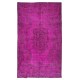 Pink Area Rug for Modern Interiors, Handmade in Turkey