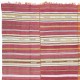 Hand-Woven Anatolian Kilim, Striped Multicolor Rug, Flat-Weave, 100% Wool