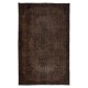 Brown Medallion Patterned Rug for Modern Interiors, Hand Knotted in Central Anatolia