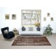 Handmade Carpet with Shabby Chic Style Design, Brown Area Rug