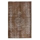 Handmade Carpet with Shabby Chic Style Design, Brown Area Rug