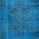 Ocean Blue Handmade Turkish Rug for Living Room, Entrance, Bedroom, Dining Room & Kids Room