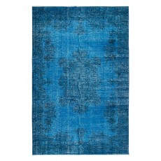 Ocean Blue Handmade Turkish Rug for Living Room, Entrance, Bedroom, Dining Room & Kids Room