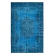 Ocean Blue Handmade Turkish Rug for Living Room, Entrance, Bedroom, Dining Room & Kids Room