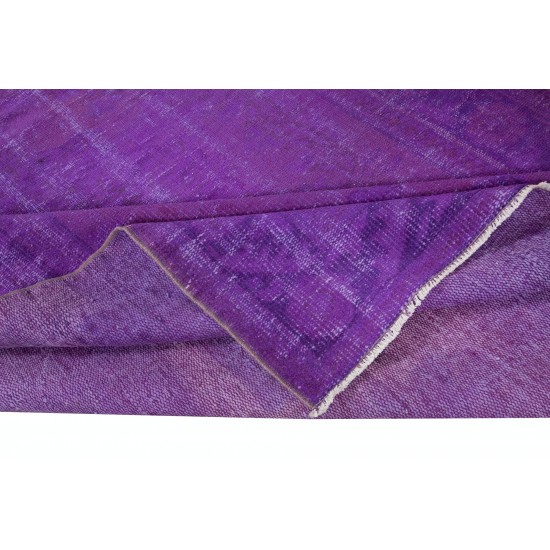 Decorative Handmade Turkish Area Rug in Purple, Great 4 Modern Interiors