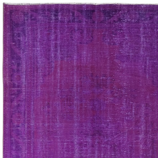 Decorative Handmade Turkish Area Rug in Purple, Great 4 Modern Interiors