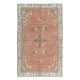 Vintage Handmade Art Deco Wool Rug in Red & Beige
