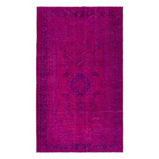 Contemporary Pink Area Rug, Handmade in Turkey, Living Room Carpet, Kitchen Rug, Entryway Rug