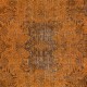Modern Handmade Rug in Orange, Vintage Turkish Carpet, Woolen Floor Covering
