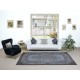 Decorative Handmade Rug in Black & Gray, Turkish Carpet for Modern Home & Office