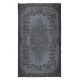 Decorative Handmade Rug in Black & Gray, Turkish Carpet for Modern Home & Office