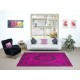 Hot Pink Aubusson Inspired Rug for Modern Interiors, Handmade in Turkey