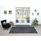 Iron Gray Modern Area Rug from Turkey, Room Size Overdyed Carpet, Handmade Living Room Carpet