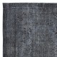 Iron Gray Modern Area Rug from Turkey, Room Size Overdyed Carpet, Handmade Living Room Carpet