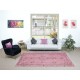 Art Deco Chinese Design Light Pink Floor Rug, Handmade Modern Wool Carpet