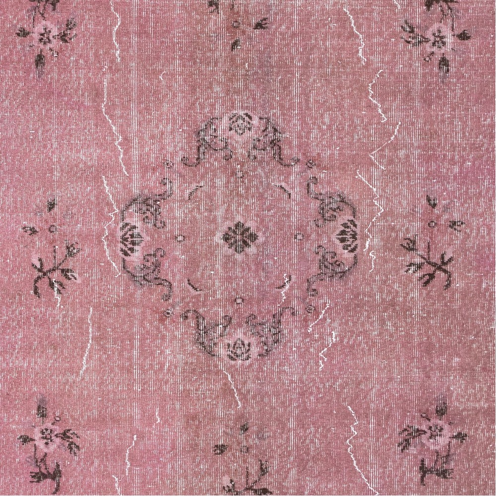 Art Deco Chinese Design Light Pink Floor Rug, Handmade Modern Wool Carpet