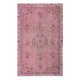 Art Deco Chinese Design Light Pink Floor Rug, Handmade Modern Wool Carpet