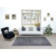 Gray Modern Area Rug with Medallion, Handwoven and Handknotted in Turkey