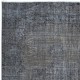 Gray Modern Area Rug with Medallion, Handwoven and Handknotted in Isparta, Turkey