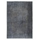 Gray Modern Area Rug with Medallion, Handwoven and Handknotted in Isparta, Turkey