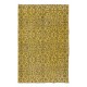 Contemporary Handmade Turkish Area Rug with Brown Florals & Yellow Background