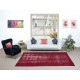 Shabby Chic Style Turkish Red Area Rug, Handmade Carpet, Woolen Floor Covering