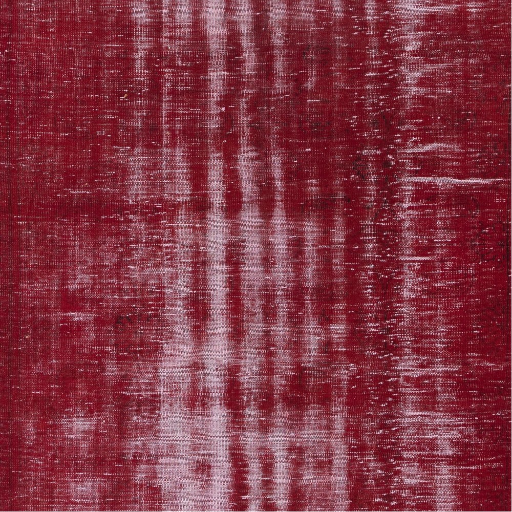 Shabby Chic Style Turkish Red Area Rug, Handmade Carpet, Woolen Floor Covering