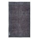 Distressed Handmade Area Rug in Gray & Faded Red, Ideal for Contemporary Interiors