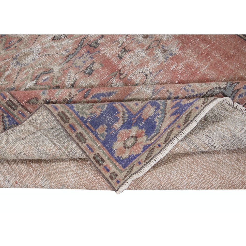 Unique Vintage Village Rug, Ca 1960, Handmade Turkish Tribal Carpet