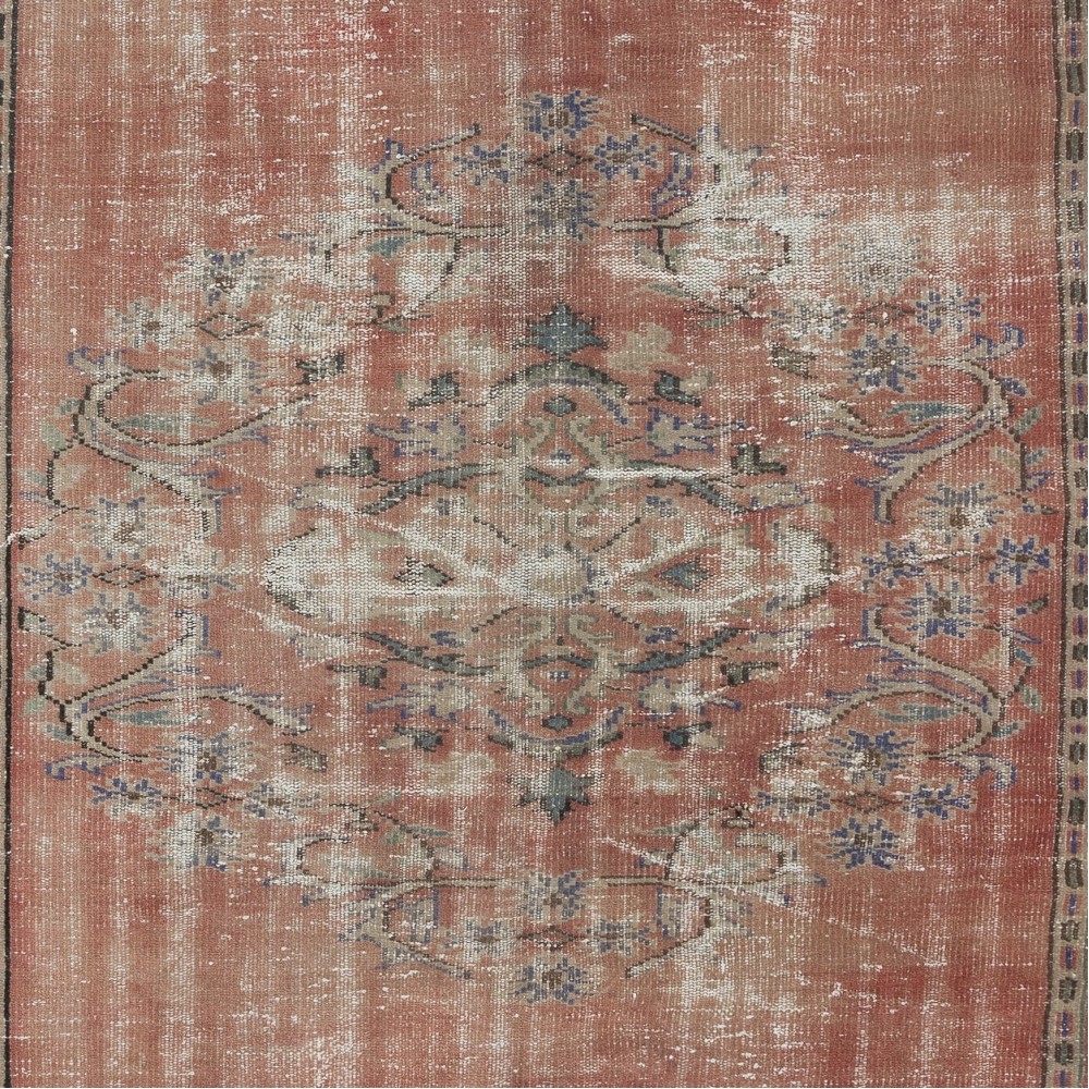 Unique Vintage Village Rug, Ca 1960, Handmade Turkish Tribal Carpet