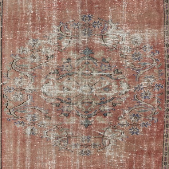 Unique Vintage Village Rug, Ca 1960, Handmade Turkish Tribal Carpet
