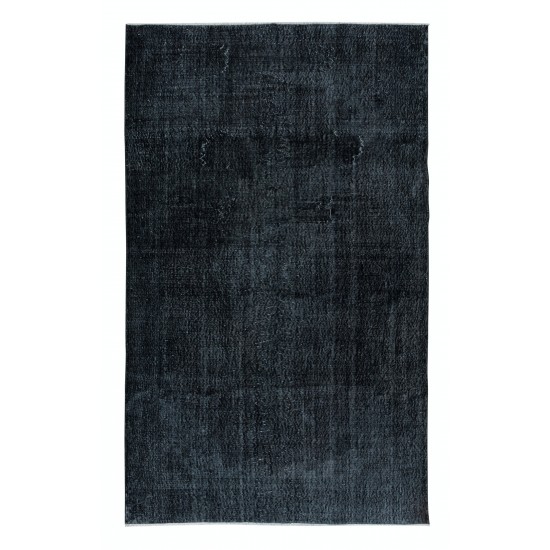 Handmade Turkish Wool Area Rug in Gray and Black 4 Modern Interiors