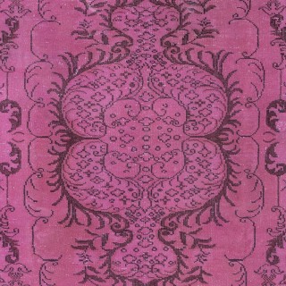 Contemporary Medallion Design Rug in Pink, Handwoven and Handknotted in Turkey