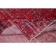 Contemporary Handmade Turkish Red Area Rug with Shabby Chic Style