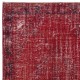 Contemporary Handmade Turkish Red Area Rug with Shabby Chic Style