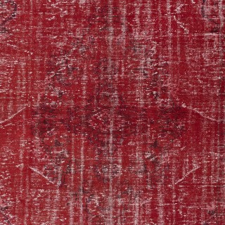 Contemporary Handmade Turkish Red Area Rug with Shabby Chic Style Contemporary Handmade Turkish Red Area Rug with Shabby Chic Style