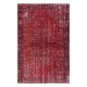 Contemporary Handmade Turkish Red Area Rug with Shabby Chic Style