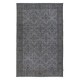 Upcycled Handmade Area Rug in Gray for Modern Home & Office Decor, Turkish Carpet for Bedroom & Living Room Decor