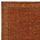 Vivid Orange Turkish Rug, Handmade Bohem Carpet, Vibrant Colored Floor Covering